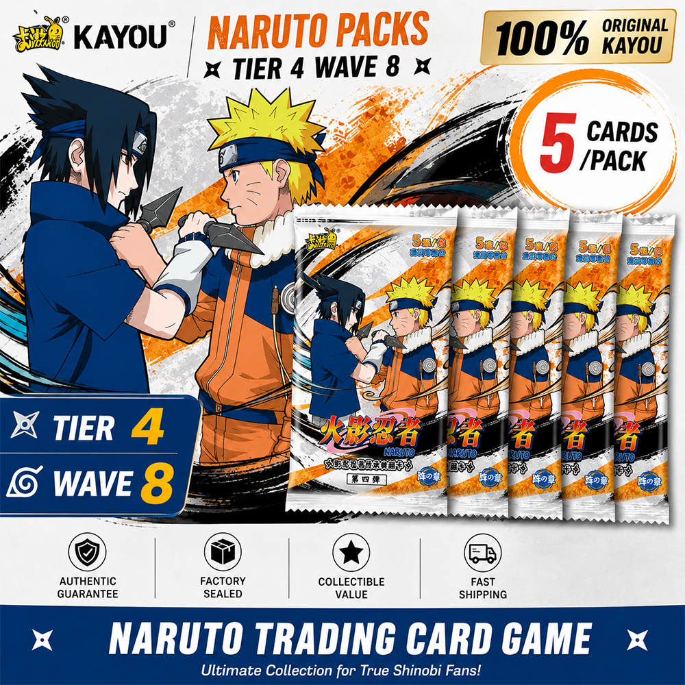 Rare Anime Merchandise - KAYOU Naruto Tier4Wave8 Booster Packs Rare