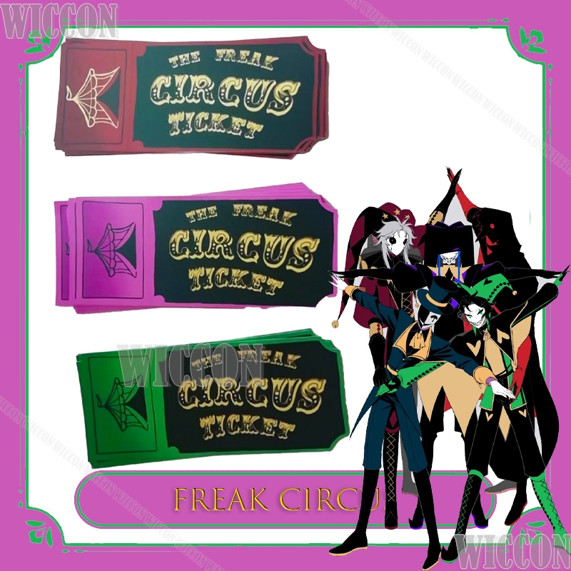 Original Anime Merchandise - Freak Circus Ticket Card Red Green