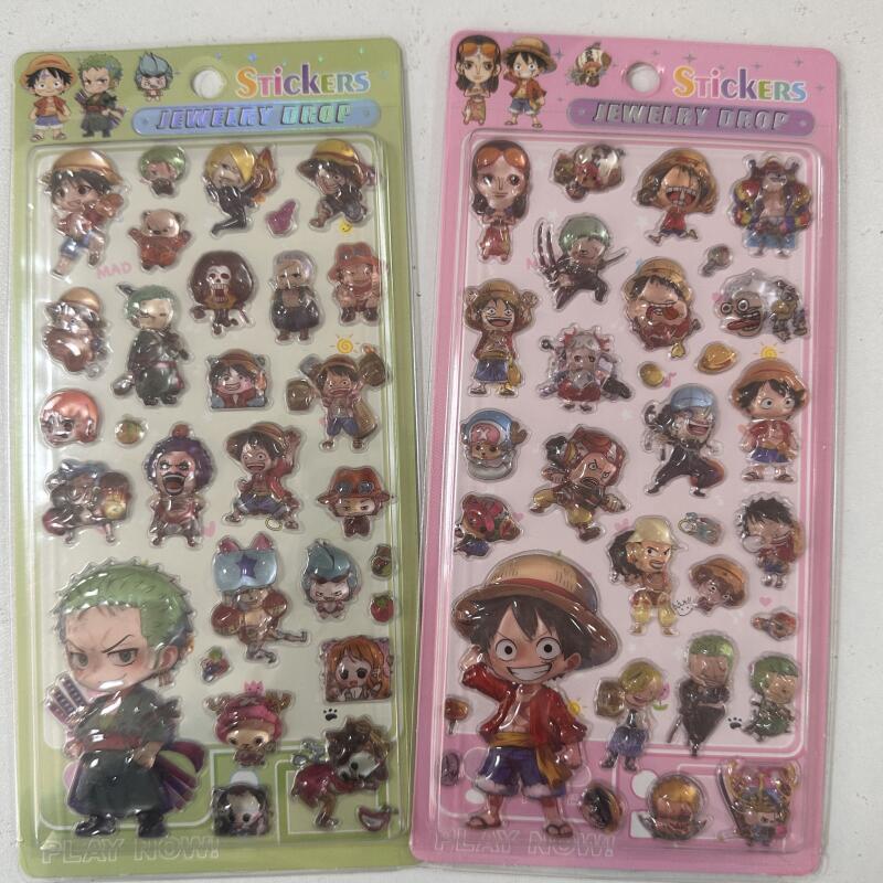 Cartoon 3D Relief Stickers Ani - Anime One Piece Merchandise avaliação e preço