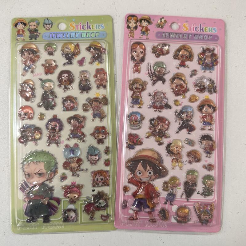 Cartoon 3D Relief Stickers Ani - Anime One Piece Merchandise avaliação e preço