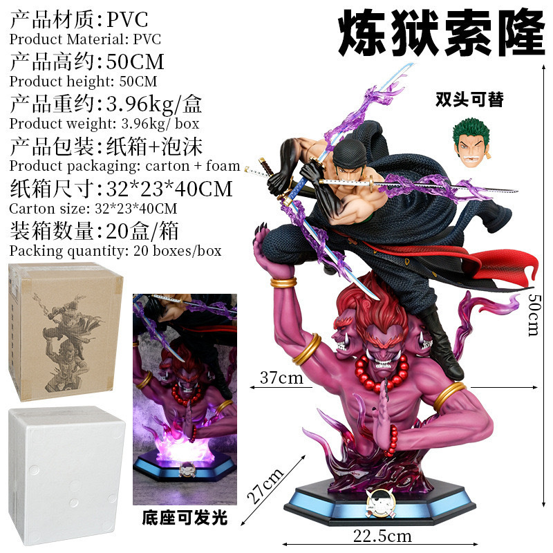 One Piece Roronoa Zoro Purgato - Anime One Piece Merchandise avaliação e preço