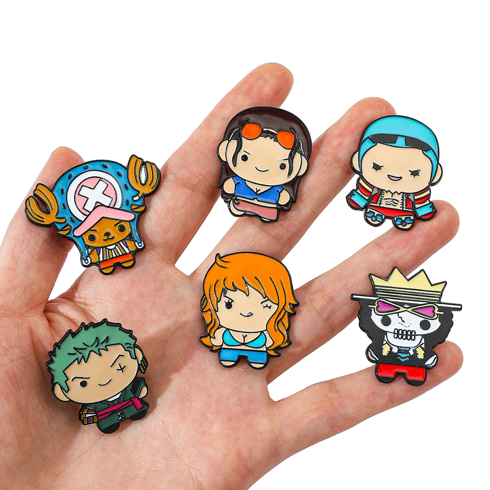 9 Pcs Creative Cartoon Brooch  - Anime One Piece Merchandise avaliação e preço