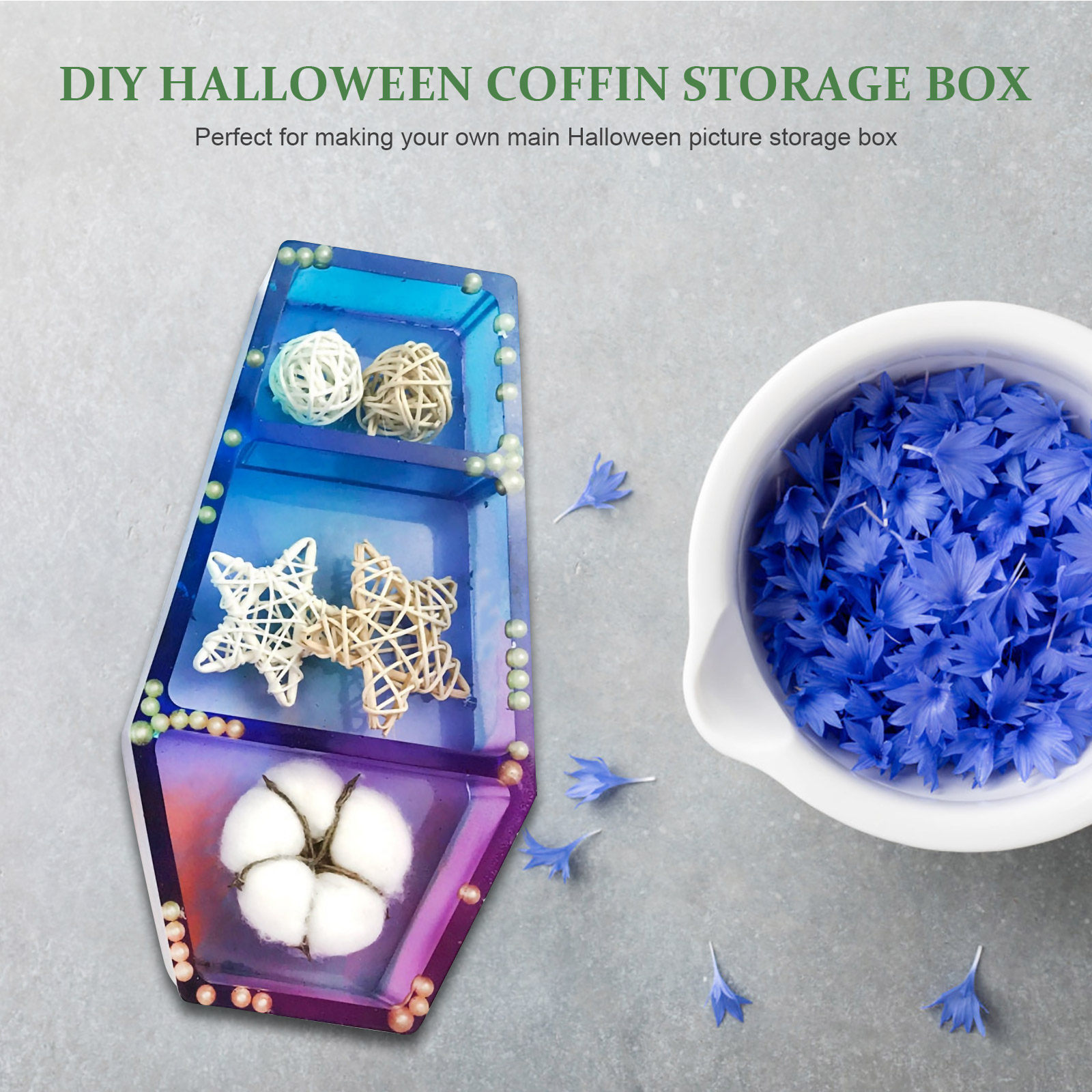 Halloween Coffin Shape Silicon - Figure Display Box avaliação e preço
