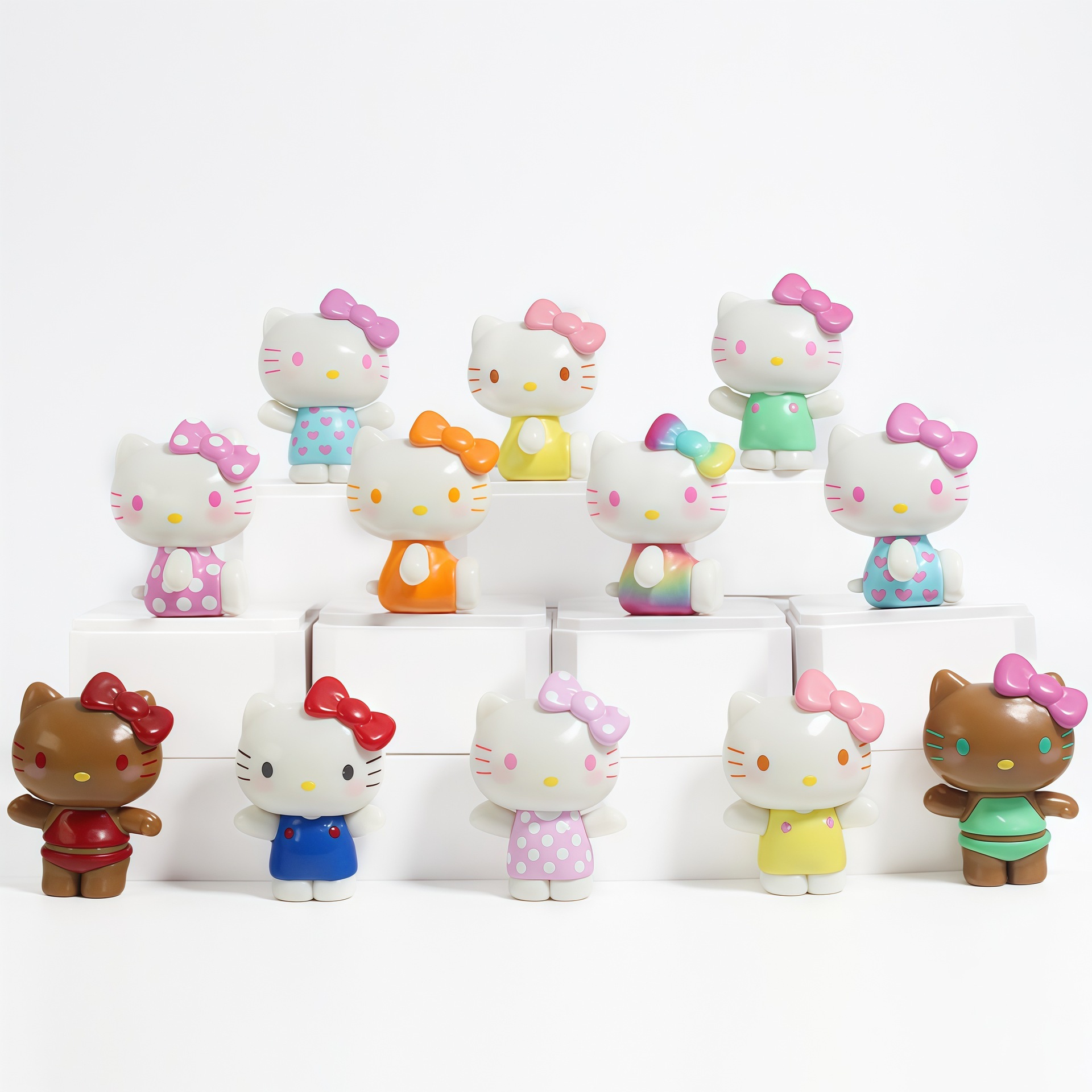 Hello Cat Summer Rainbow Serie - Figure Display Box avaliação e preço