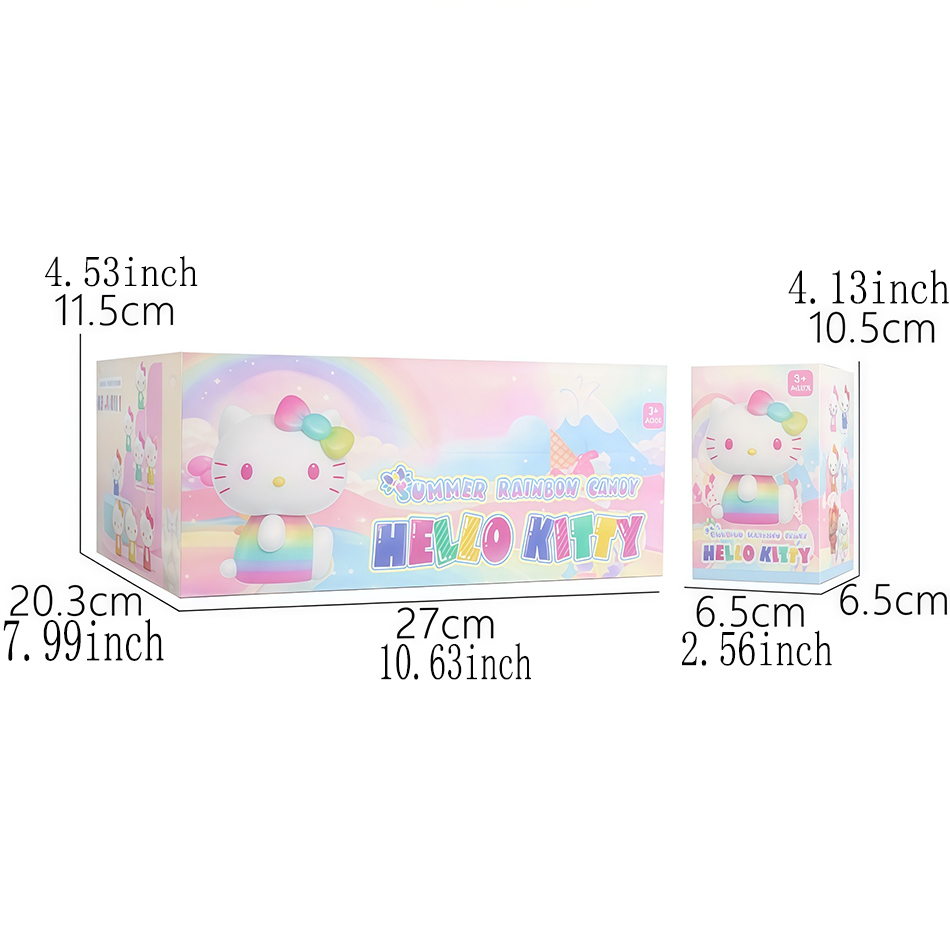 Hello Cat Summer Rainbow Serie - Figure Display Box avaliação e preço