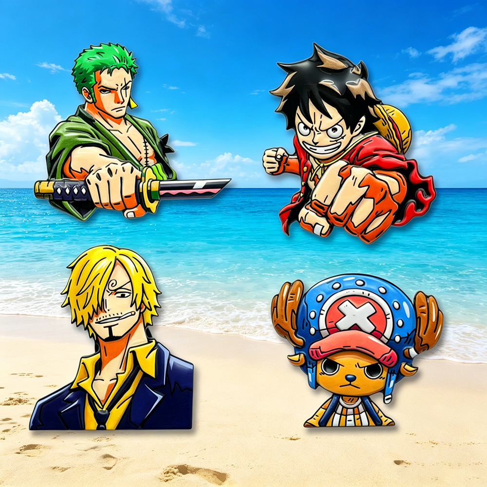 4pcs ONE PIECE Cartoon Charact - Anime One Piece Merchandise avaliação e preço