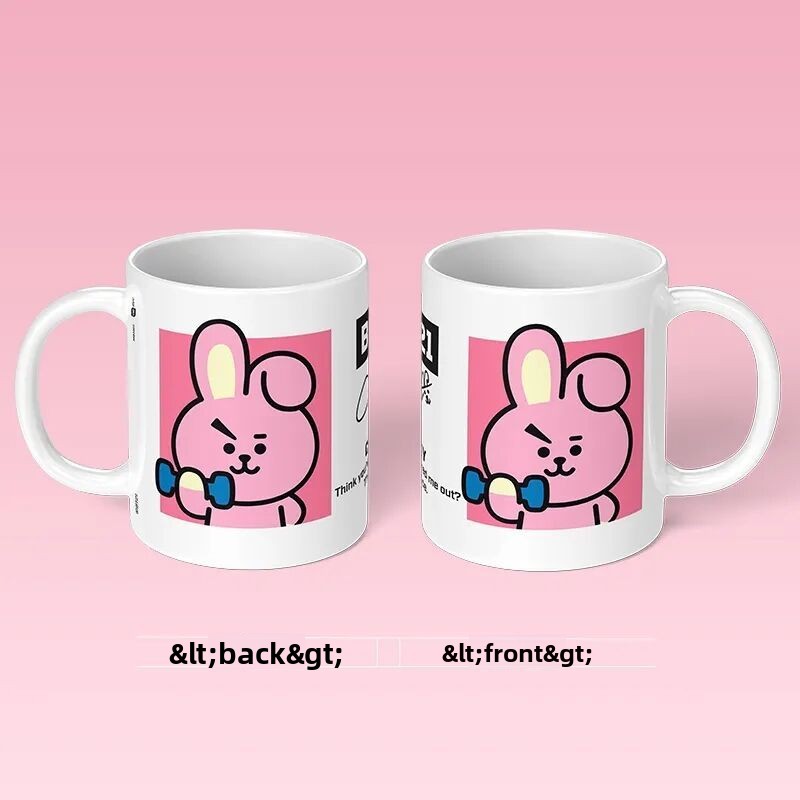 BT21 cartoon cute ceramic mug  - Anime Merchandise Women avaliação e preço