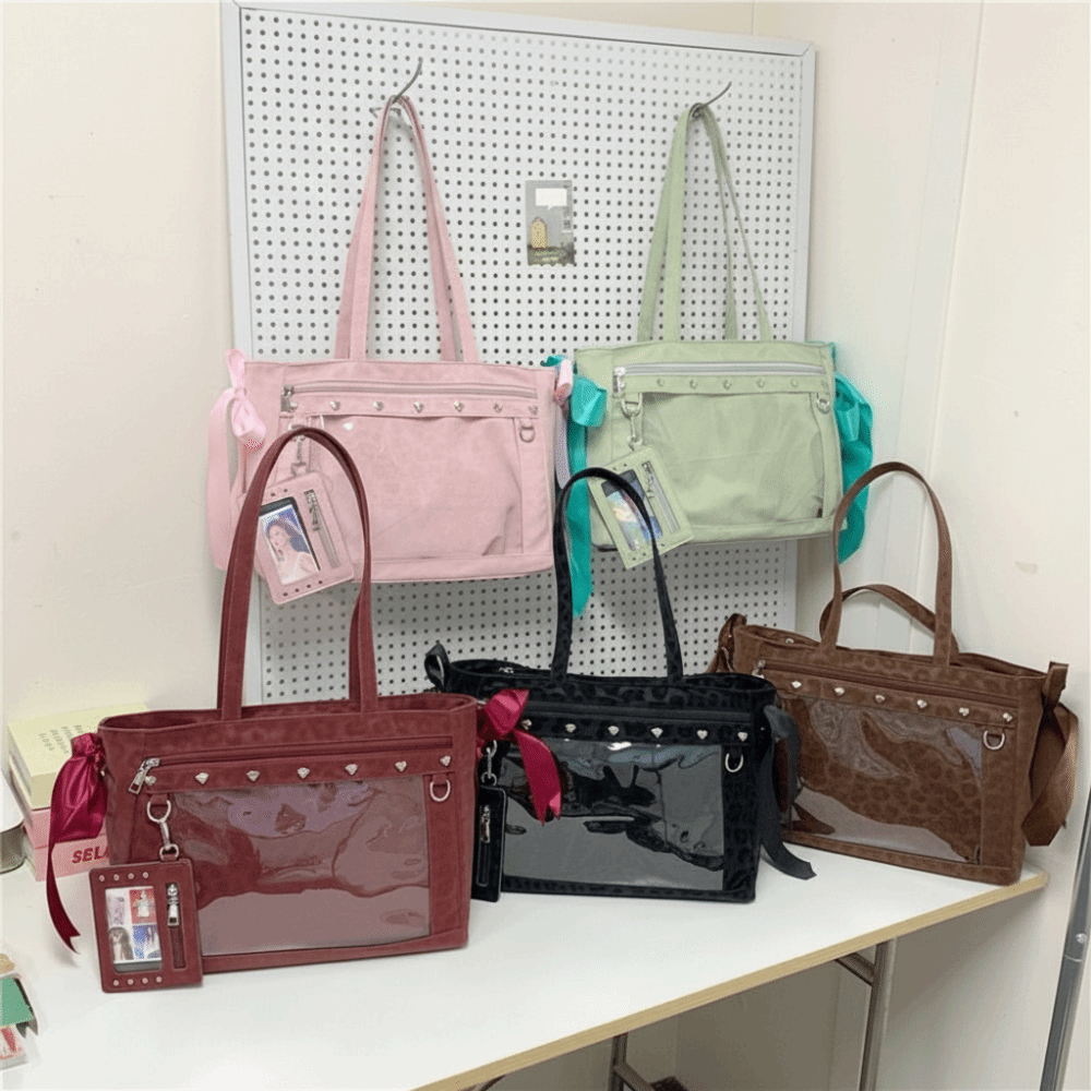 Harajuku Bow Rivet Itabag Y2K  - Anime Merchandise Women avaliação e preço