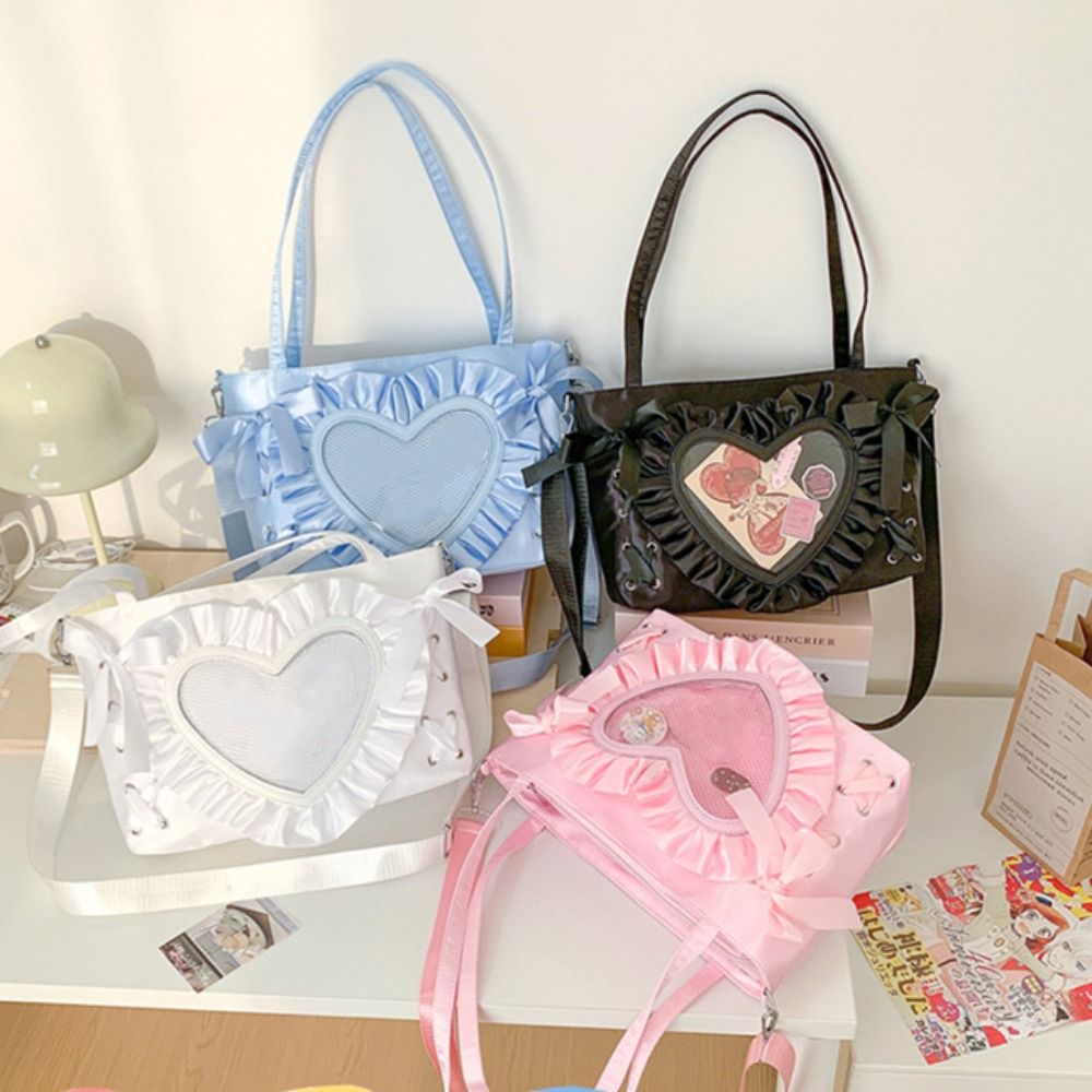 Casual Lace-up Heart Itabag PU - Anime Merchandise Women avaliação e preço