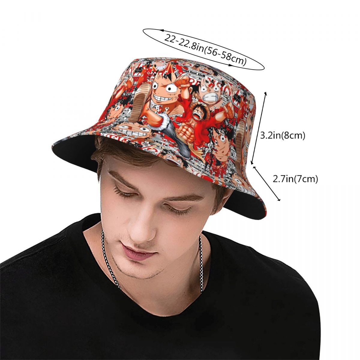 Anime One Piece Luffy Bucket H - Anime Merchandise Women avaliação e preço